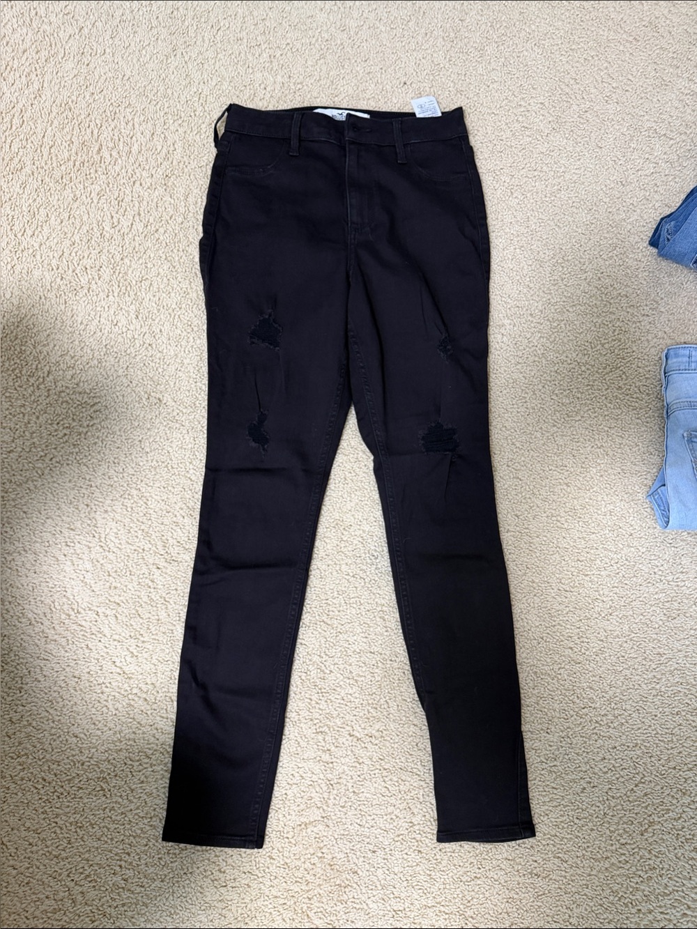 Hollister Black Women's Ripped Skinny Jeans